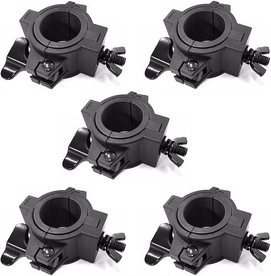 5 Pack Stage Light Clamps for DJ Lighting Products Par Light Plastic O Clamp Fits Size Pipe Diameter: 1.5" and 2" - Aura Lighting