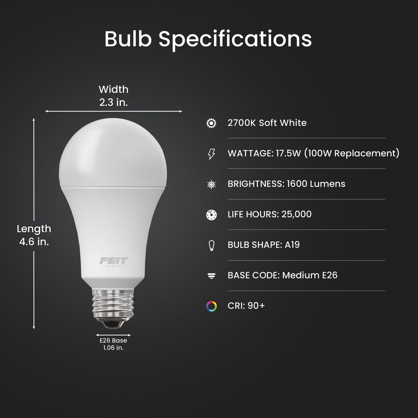 Enhance A19 LED Light Bulb (2 Count)