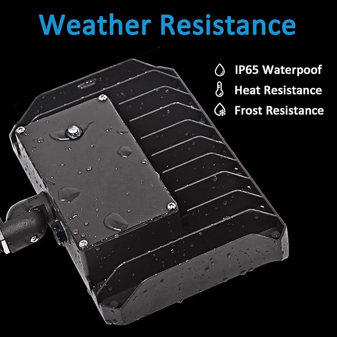 40W LED Flood Light, Outdoor Security Floodlights Fixture with Knuckle Mount Base, Dusk-to-Dawn Photocell Daylight 5,200lm(300W Equivalent) 100-277V IP65 Waterproof for Entrance Yard (2Pack) - Aura Lighting