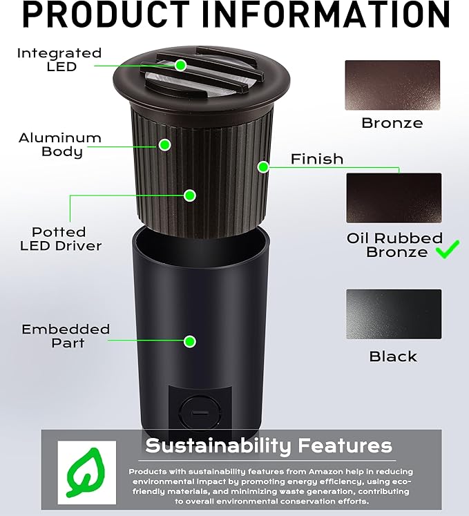 [6 Pack]CLOUDY BAY 9W Low Voltage Landscape Lights,LED Well Lights,Grated Top,12V-24V Waterproof Outdoor,2700K/3000K/3500K/4000K/5000K In Ground Lights for Fence Pathway Deck,Transformer Excluded - Aura Lighting