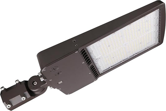 150W LED Parking Lot Light, 21,000 Lumens 5700K Daylight Shoebox Area Light, IP65 Waterproof Commercial LED Street Light with Adjustable Slip Fitter, UL DLC Certified Outdoor Pole Light