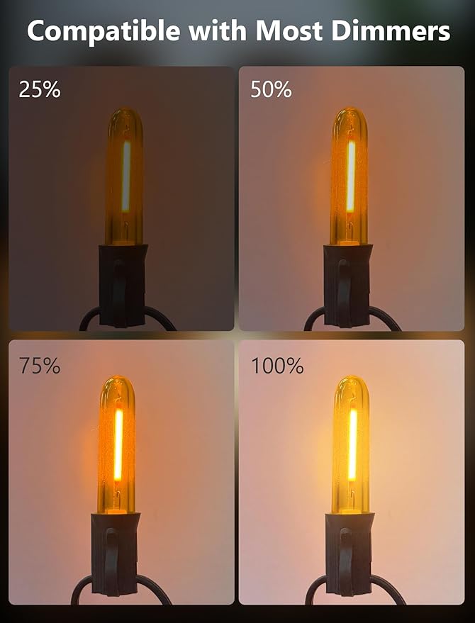 12 Pack T13 LED Multicolor Replacement Bulbs, E12 Candelabra Base LED Bulbs for Outdoor String Lights, Night Light, Christmas Candles, Window Lights, 0.6W Energy Saving Decorative Multicolor Bulb