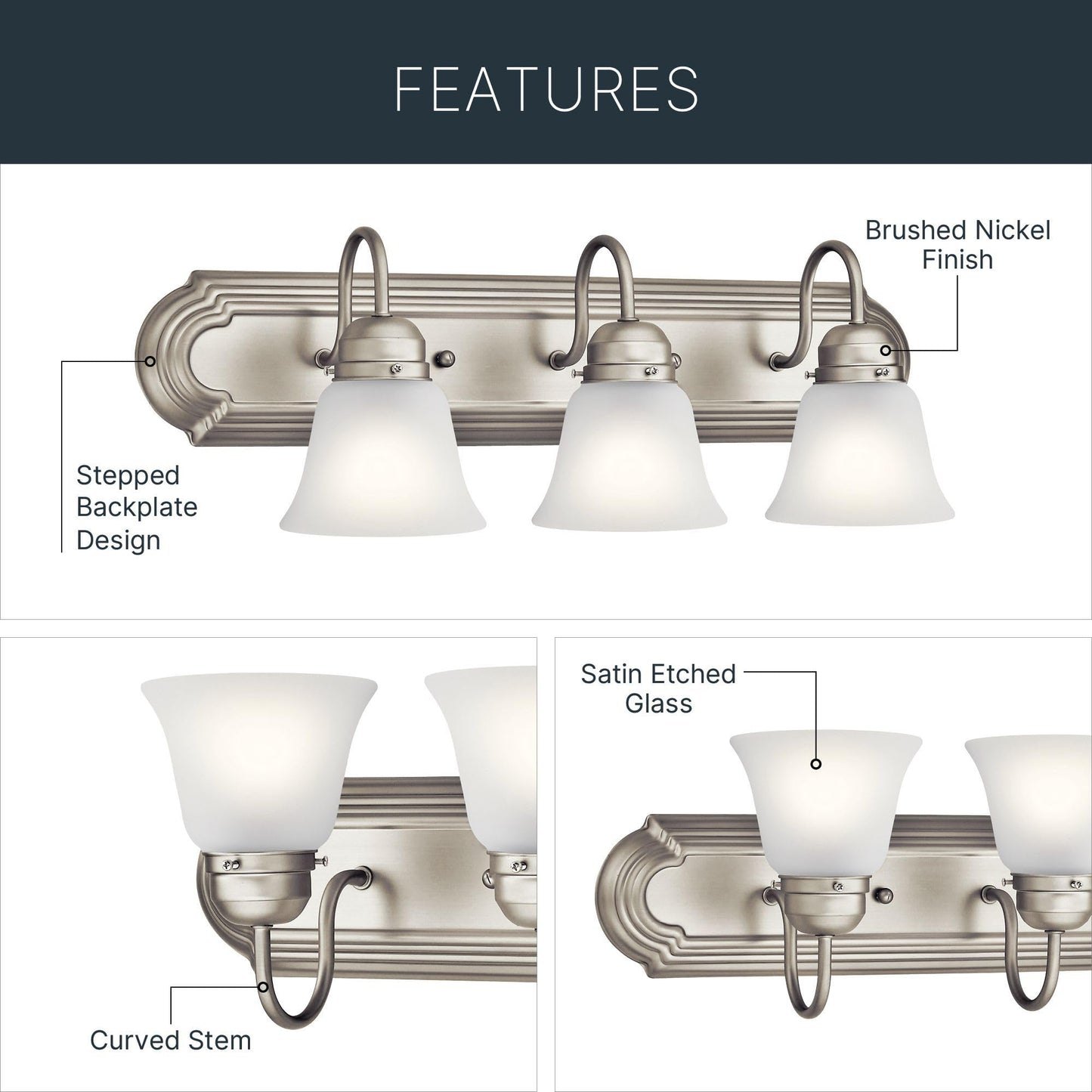 3 Light Bathroom Vanity Light