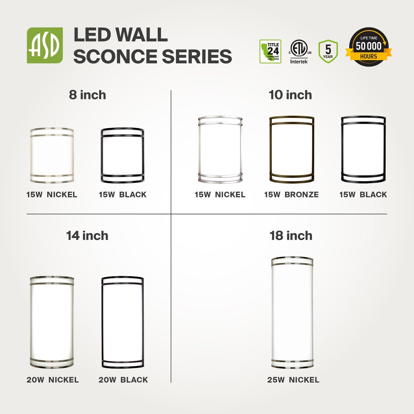 Indoor LED Wall Sconce Lights
