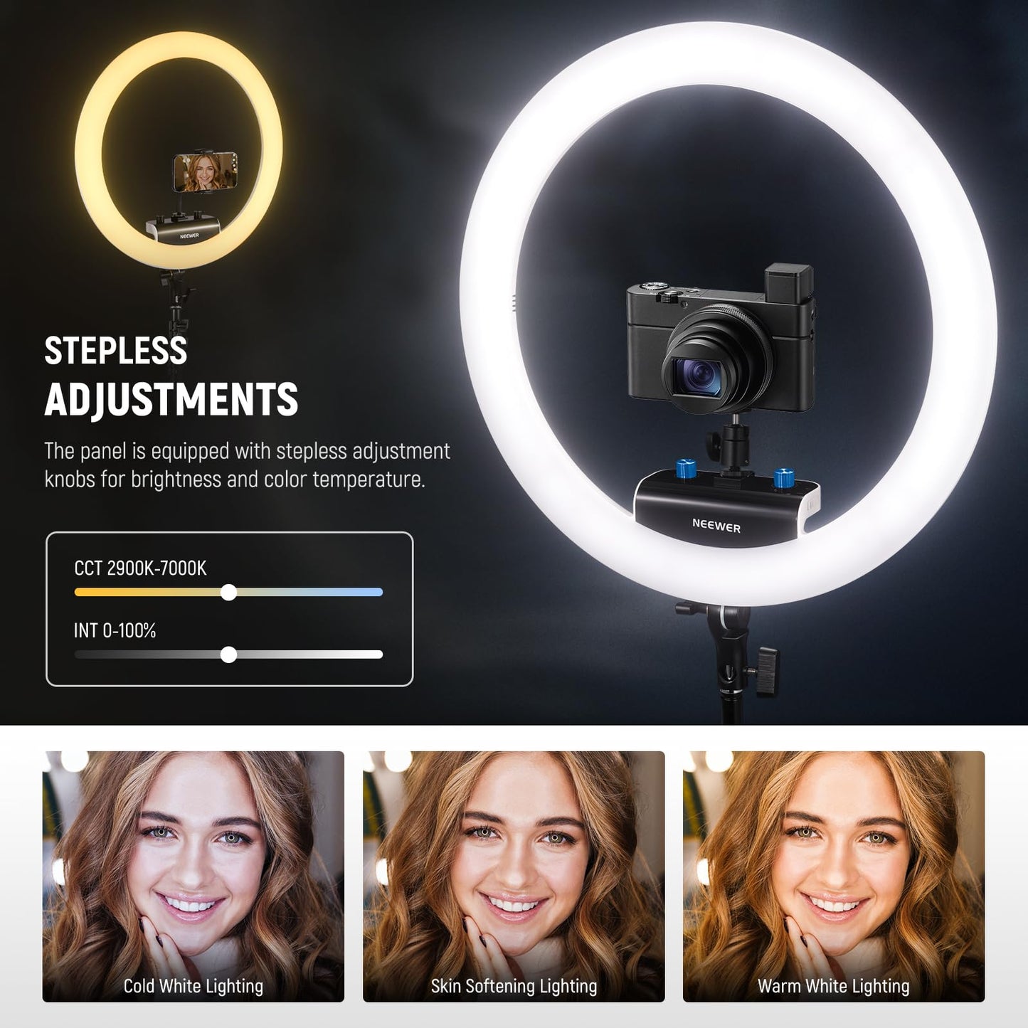 18 inch Ring Light with Tripod Stand and Phone Holder