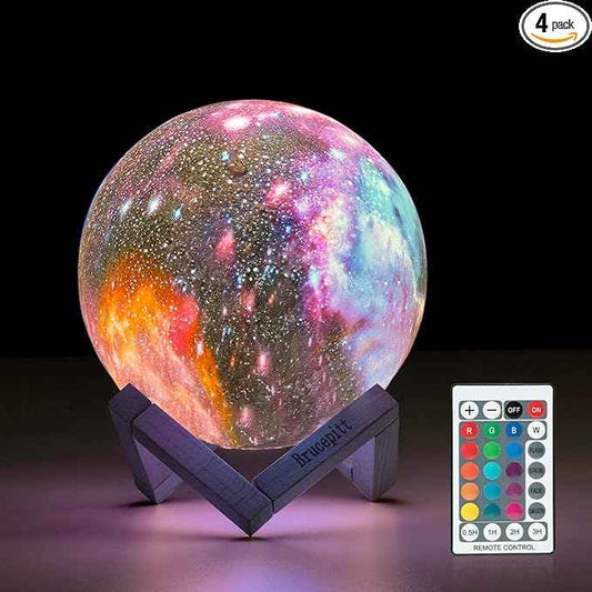 Moon Lamp Galaxy Lamp Upgraded Timing 4.7 Inch 16 Colors 3D Moonlight Galaxy Light,Moon Night Light for Adults,Kids Lamp Moon Gifts for Women Girls Boys Bedroom