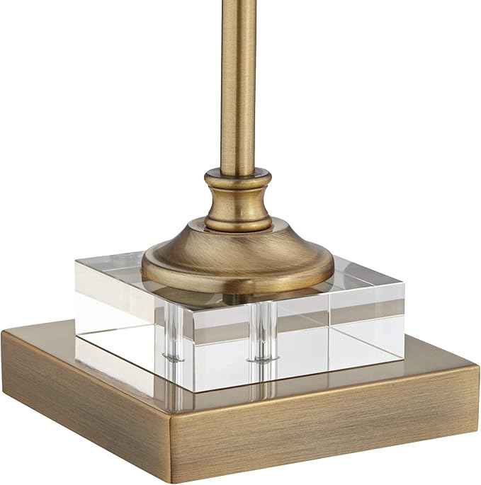 Regency Hill Julia 29 1/2" Tall Skinny Buffet Traditional Glam End Table Lamps Set of 2 Gold Clear Crystal Metal Living Room Bedroom Bedside Nightstand House Office Home Reading White Shade