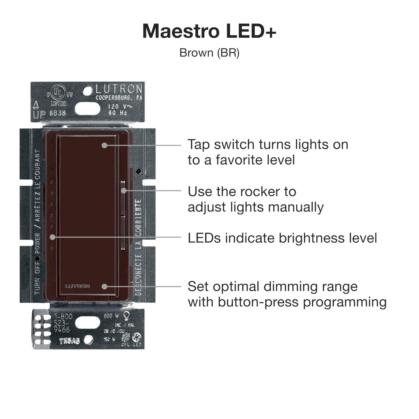 Maestro LED+ Dimmer Switch