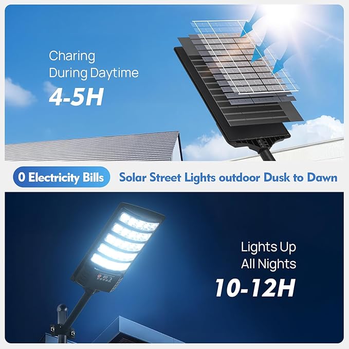Solar Motion Lights Outdoor, Super Bright IP67 Waterproof Security Light, 3 Modes Flood Light for Garden, Yard, Pathway, Zero Wiring (2 Pack)