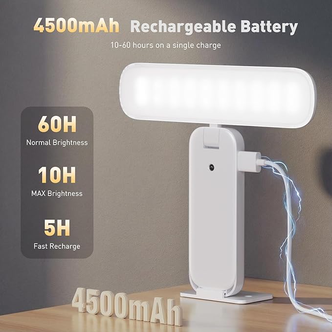 2 Pack Picture Lights for Wall, Rechargeable LED Picture Light Battery Operated with Remote, Dimmable Poster Light for Paintings, Portraits, Art Frames, Display Lighting for Wall Decor,White