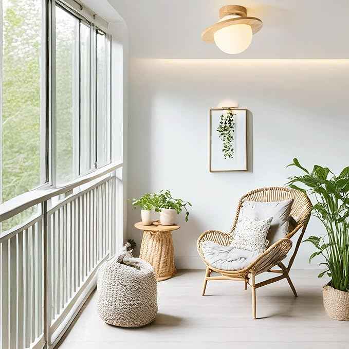 Modern Nordic Ceiling Light, Creative Planet Ceiling Lamp, 3-Color Dimming Saturn Ball Solid Wood Flush Mount Lighting Fixture, Close to Ceiling Lamp, for Nursery Bedroom Hallway