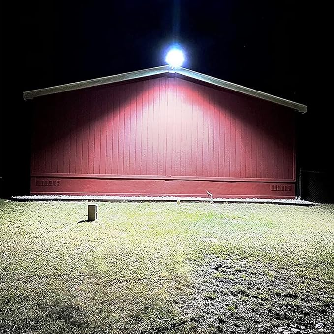 Viruhaka Solar Outdoor Lights,100W Street Lights with 10000LM Hight Brightness, IP66 Waterproof Security Flood Light, Dusk to Dawn Solar Street Lights,for Exterior Wall, Patio, Yard, Deck, Garden