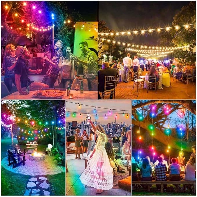15 Pack S14 LED Bulbs Blue Christmas Replacement Bulb 1W String Light Bulbs Vintage Edison Plastic Decorative Bulb E26 Base Outdoor String Lights LED Filament Bulb for Patio Home Decor(Blue)