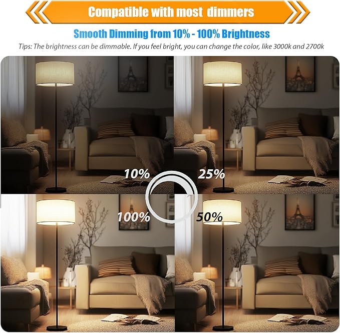 12 Pack 4000K Cool White Dimmable LED Light Bulbs 40W Equivalent, E26 Base Edison Bulbs 40 Watt, Vintage 4W LED Bulbs, Decorative ST19 Bulbs for Ceiling Light Fixtures