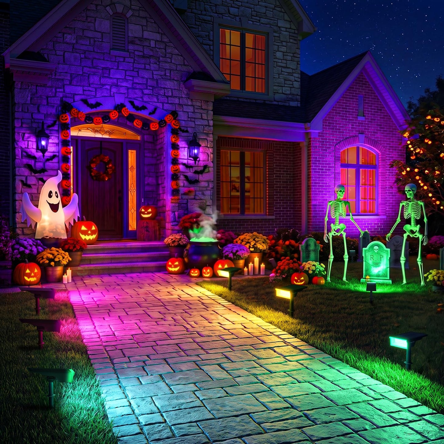 Solar Spot Lights Outdoor (4 Count)