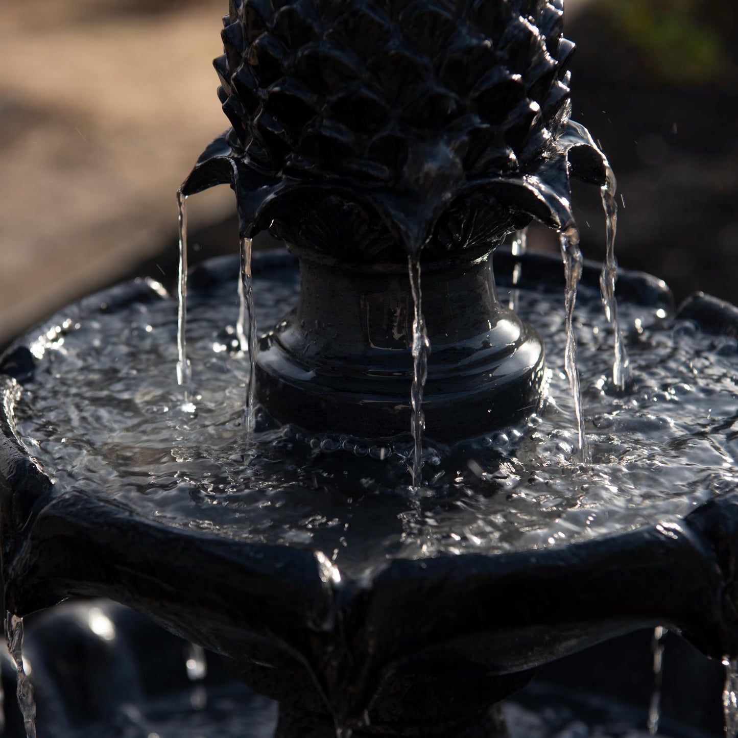 44" Solar Powered Outdoor Fountain