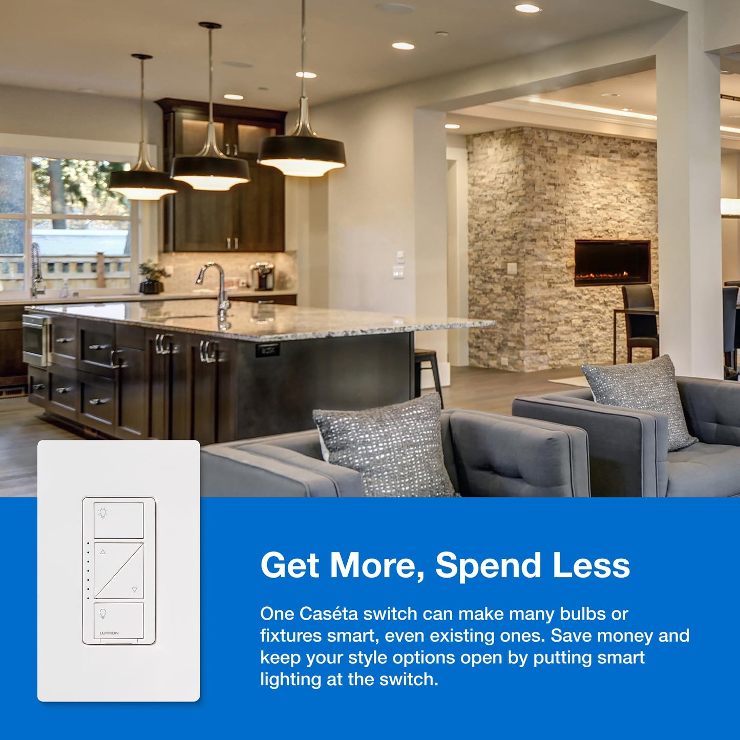 Caseta Deluxe Smart Dimmer Starter Kit; 2 Smart Dimmers (2 Count)