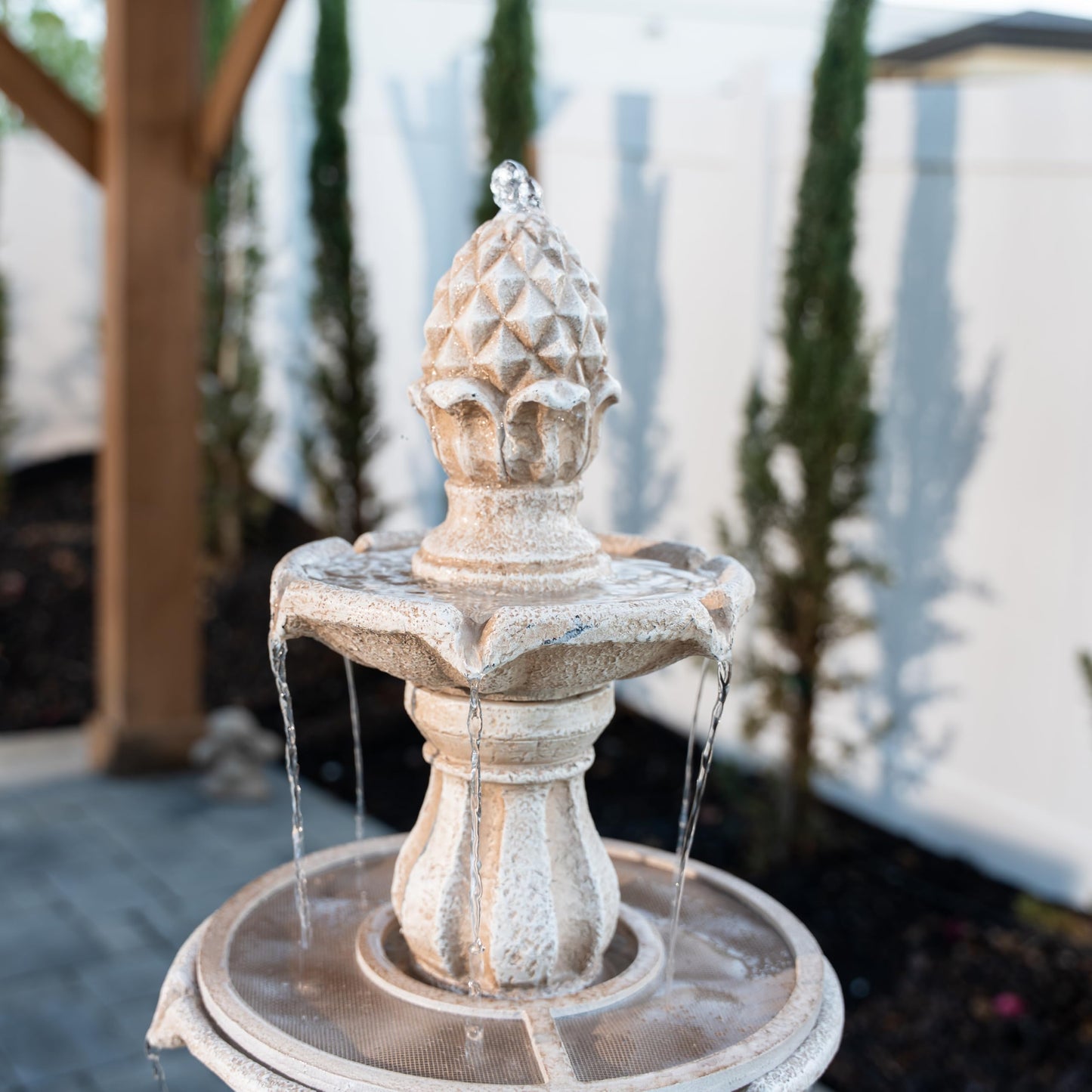 51" 3 Tier Outdoor Water Fountain with Pump