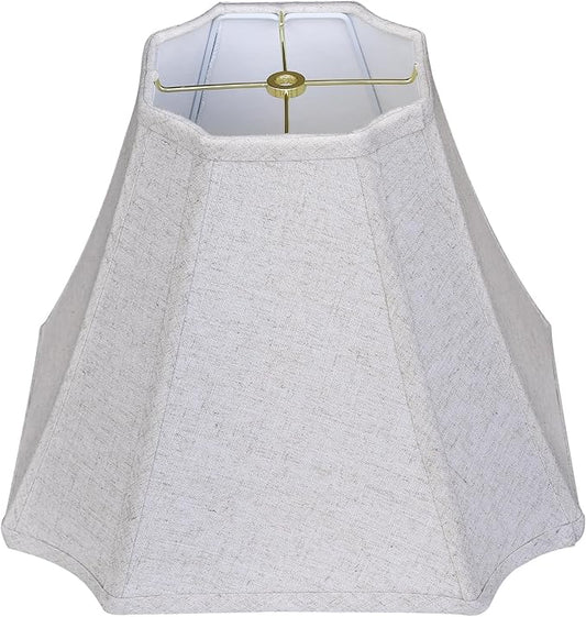 TOOTOO STAR Bell Lamp Shades, 6.5"x13"x10.5"(Spider) Rectangle Modern Lampshade for Table and Floor Lamps, Fabric Linen Hand Crafted, Assembly Required