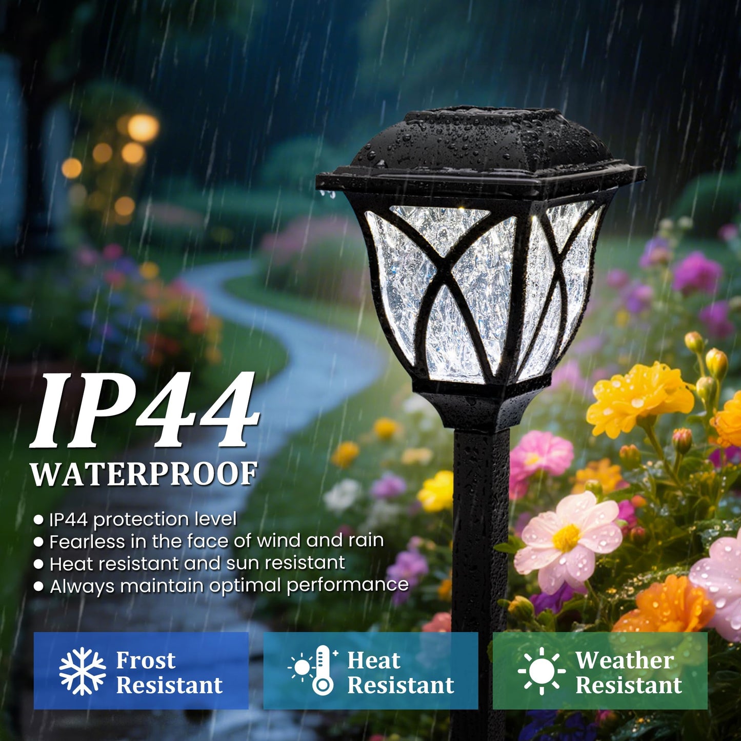6 Pack Solar Lights Outdoor Waterproof (6 Count)