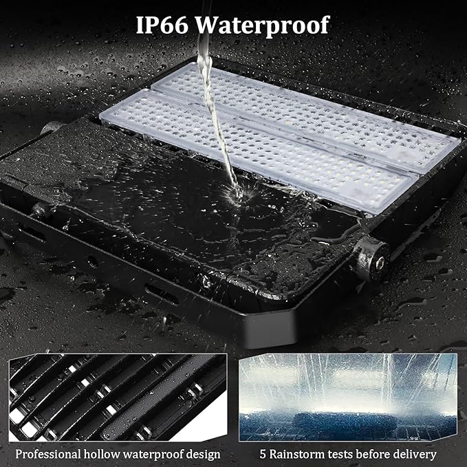 240W LED Stadium Flood Lights Outdoor 36000LM Super Bright Yoke Wall Mount Parking Lot floodlights 5000K 100V-277V Commercial IP65 Waterproof 240 Watt Shoebox Barn Lamp for Arena Court