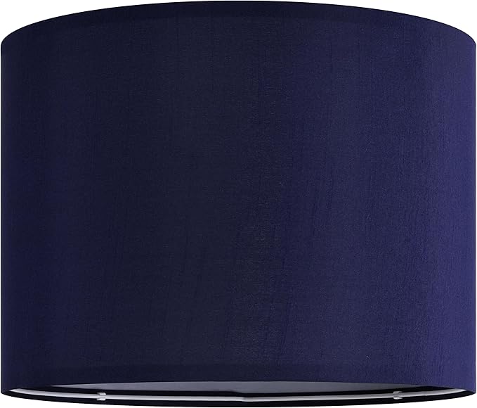 GO&SO Lamp Shade Set of 1 Large Blue, 16"×16×10 Inch Spider Fitter,Replacement Lampshade for Floor Lamps,Simple Assembly (Harp and Finials Not Included),Natural Shade for Side Table Lamps Bedroom