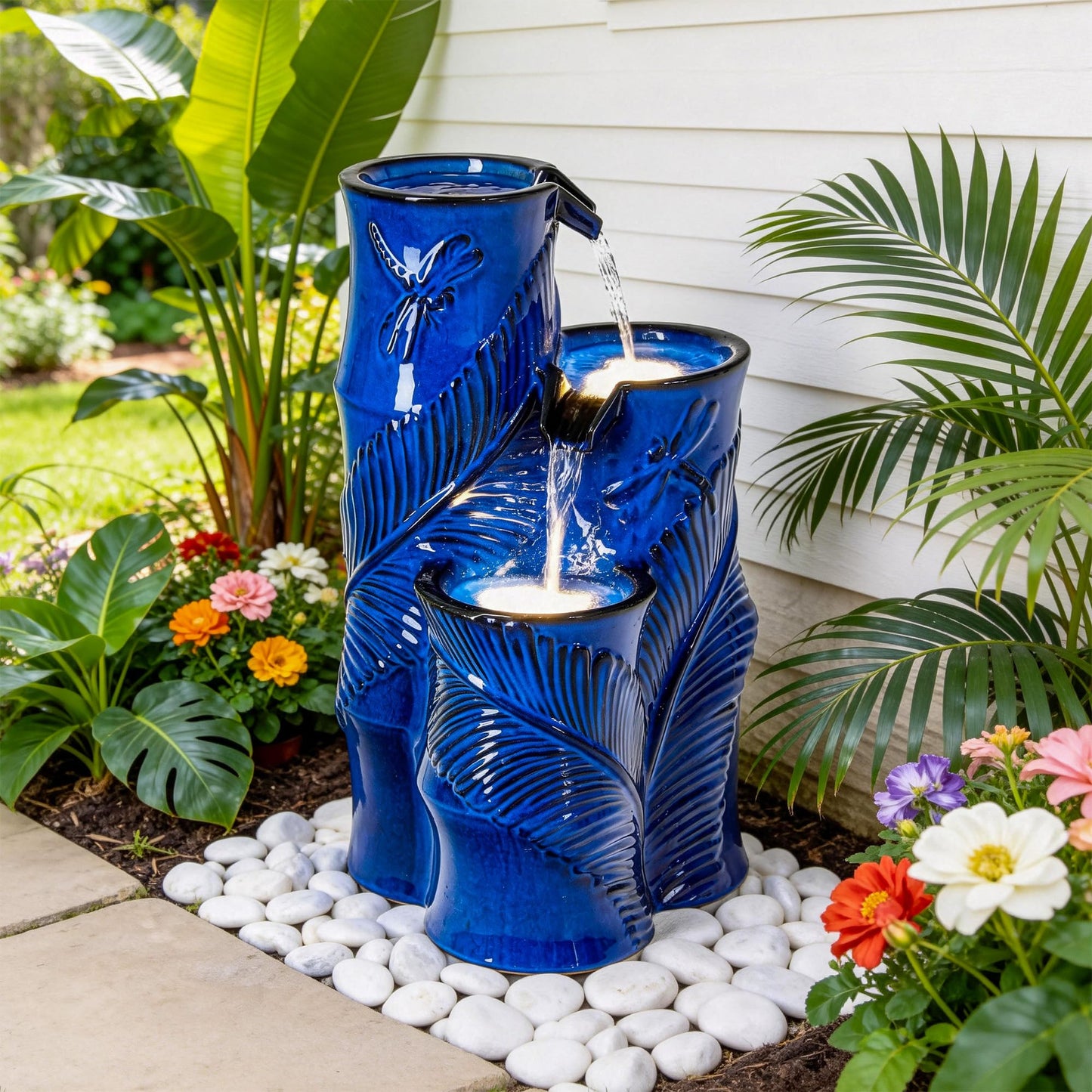 Autodaya 25" Tropical Outdoor Fountain