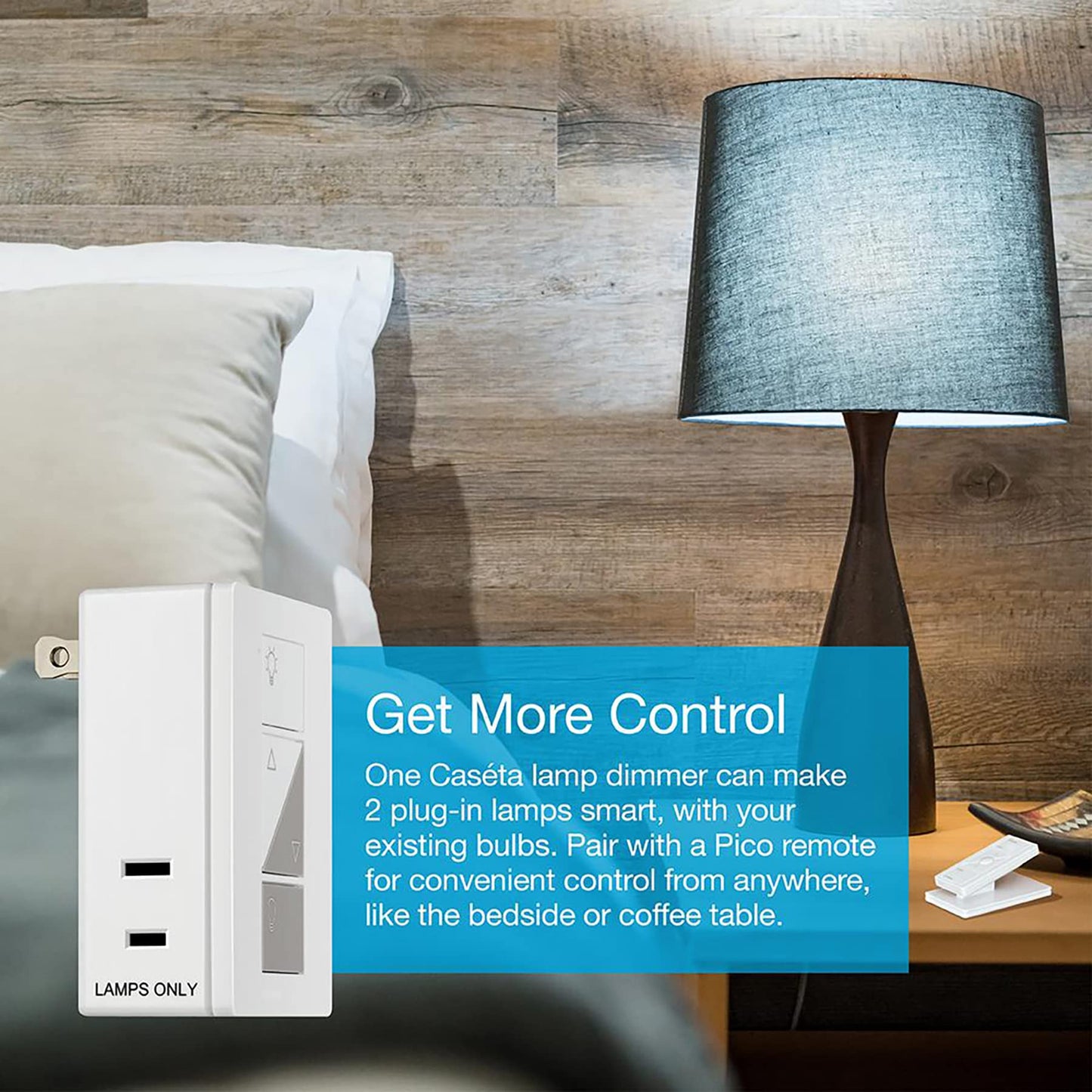 Caseta Smart Lamp Dimmer Kit; Plug