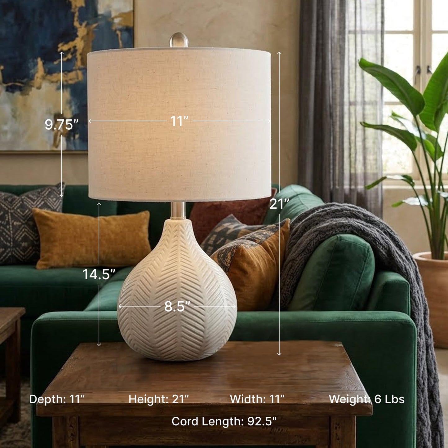 Rainermen Ceramic Table Lamp