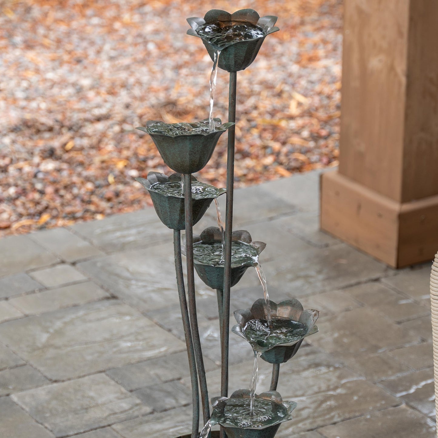 35" Tall Silver Metal Sculptural Flower Multi (176 Ounce)