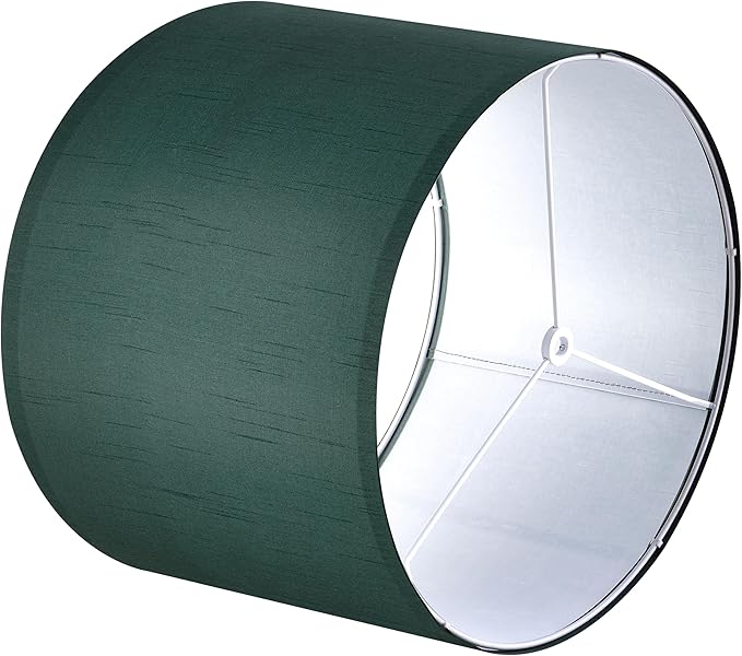 GOSO Dark Green Lamp Shade1 Set of 1 Large,16×16×10 inches Spider Replacement Lampshade for Large Floor Lamps and Table Lamp Tropical Cover Decoration for Living Room/Bedroom,Simple Assembly
