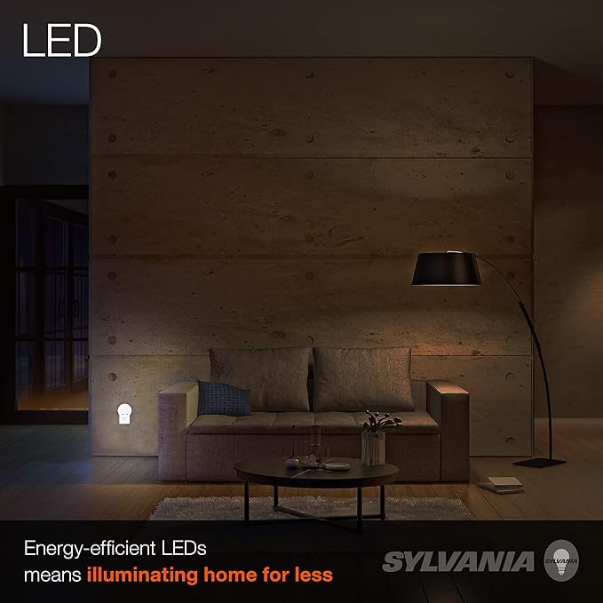 LEDVANCE Sylvania LED Night Light with Dual USB Ports, 22 Year, Dusk to Dawn, Frosted Finish, 3000K, Warm White - (Pack of 1)(65005)
