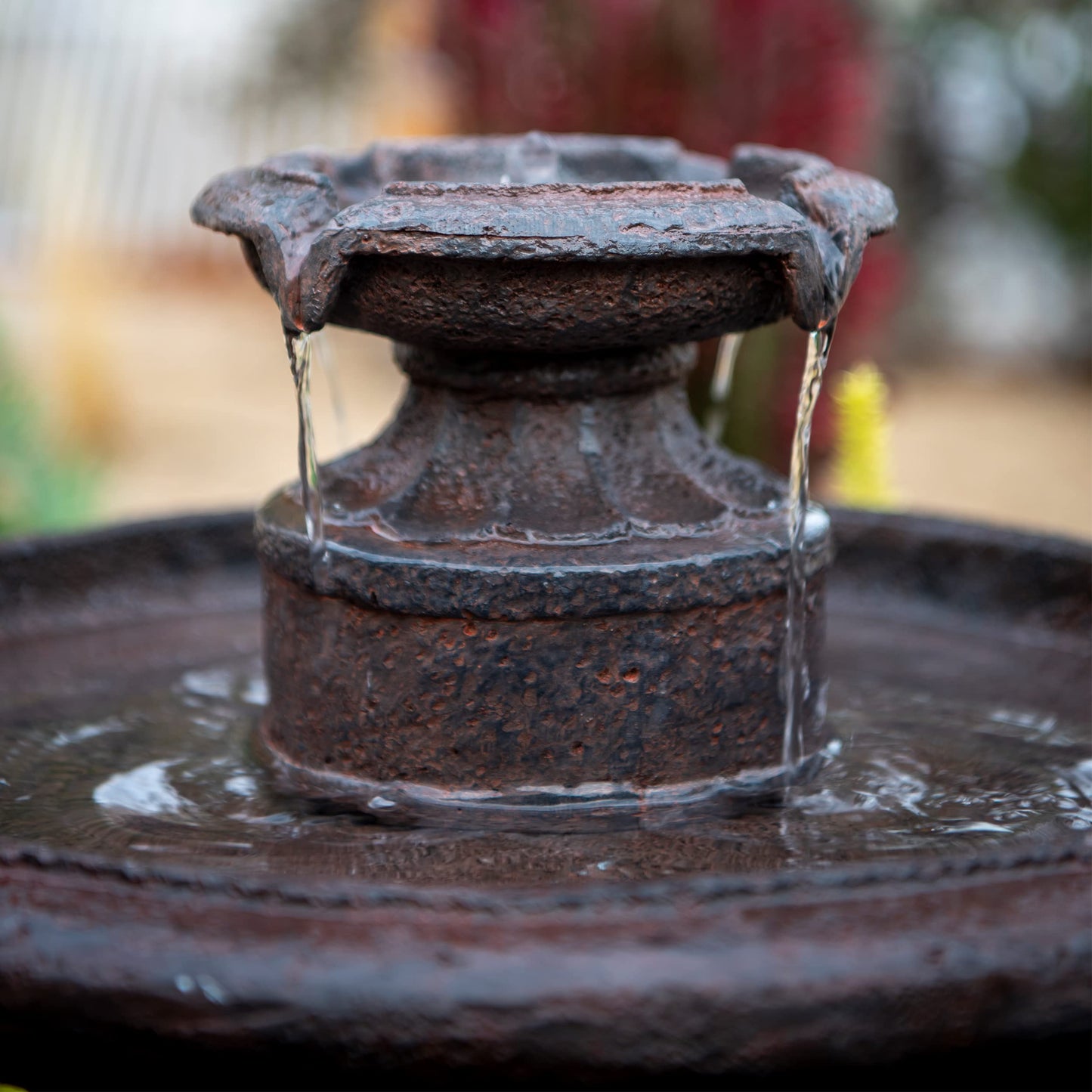 28" Solar Outdoor Bird Bath Water Fountain with Pump