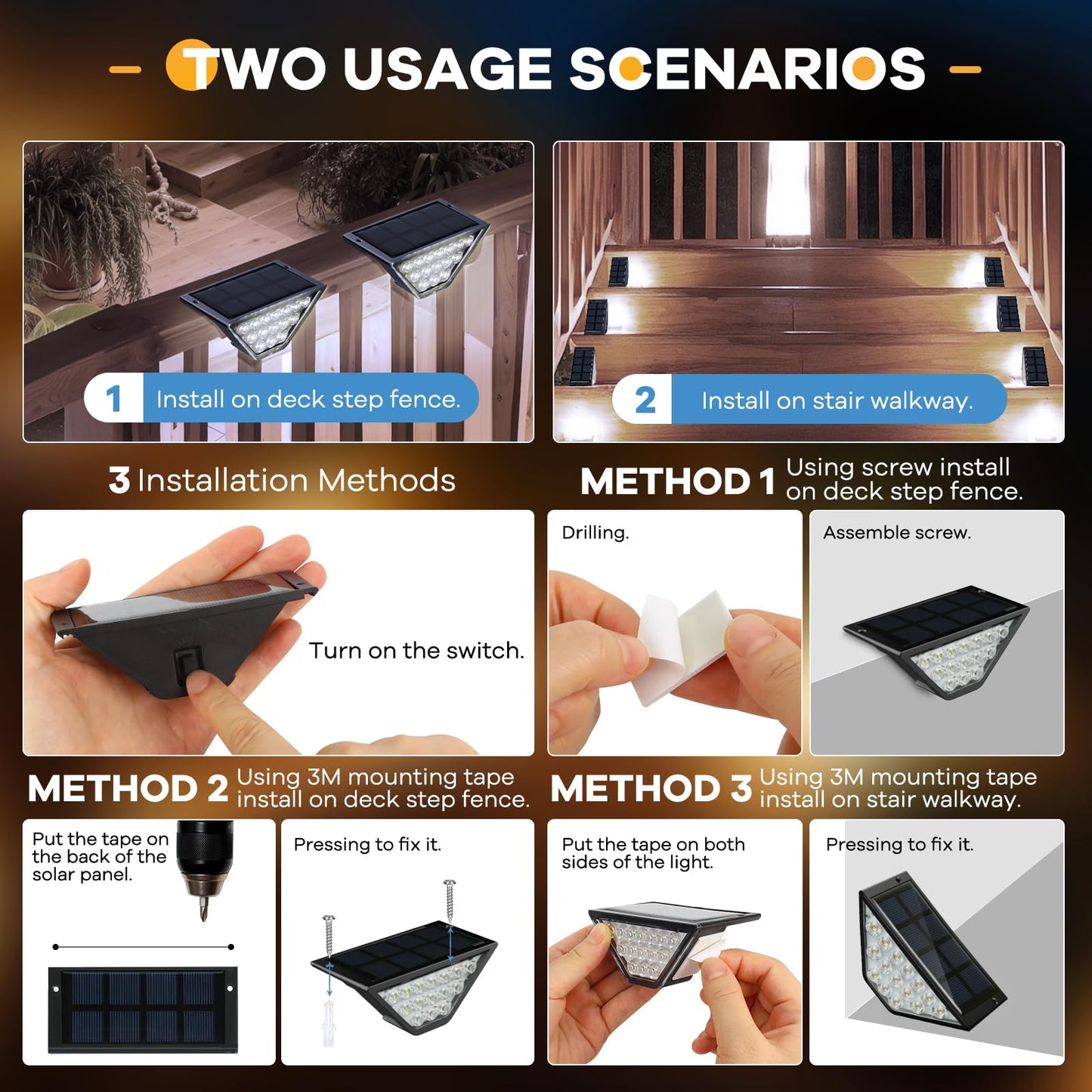 Solar Step Lights for Outside