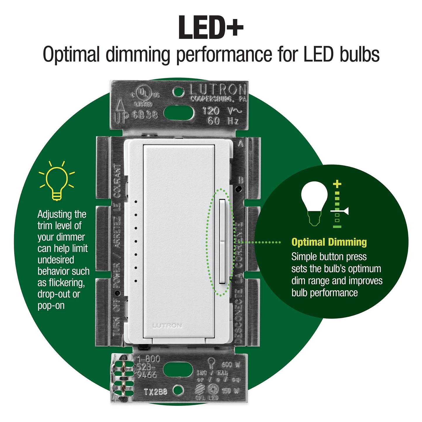 Maestro LED+ Dimmer Switch