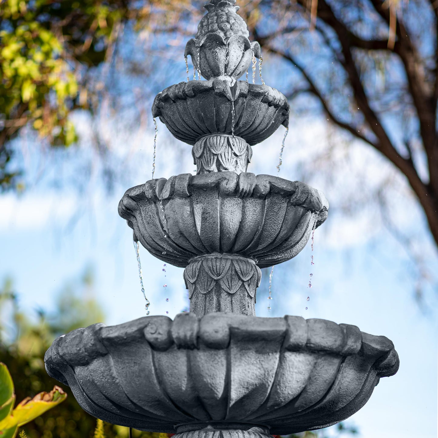 58.3" 3 Tier Outdoor Freestanding Water Fountain