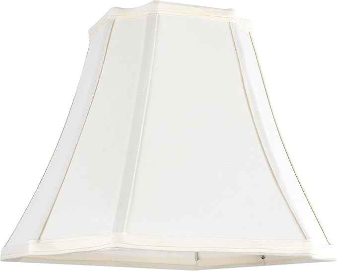 GO&SO Square Octagonal Lamp Shades for Table Lamps and Floor Lamps Replacement, 6.5x13.2x10.6", Cream-Yellow Lampshade for Bedroom Lamps Living Room.Handcrafted, Easy Assembly Required (Set of 2)