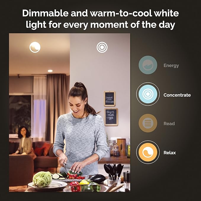 Philips Hue White and Color Ambiance Centris Smart LED Ceiling Light - Includes (1) Color Changing Light Fixture in White with 4 Individually Adjustable Spotlights - Works with Voice