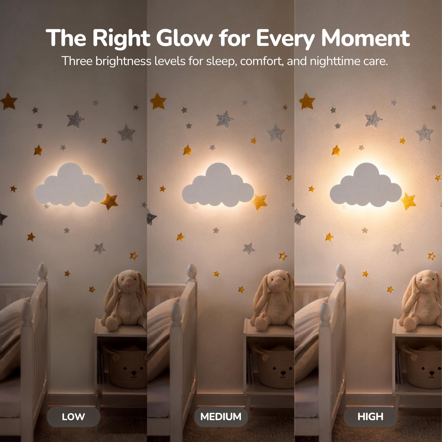 Cloud Night Light 2 Pack for Nursery Decor (2 Count)