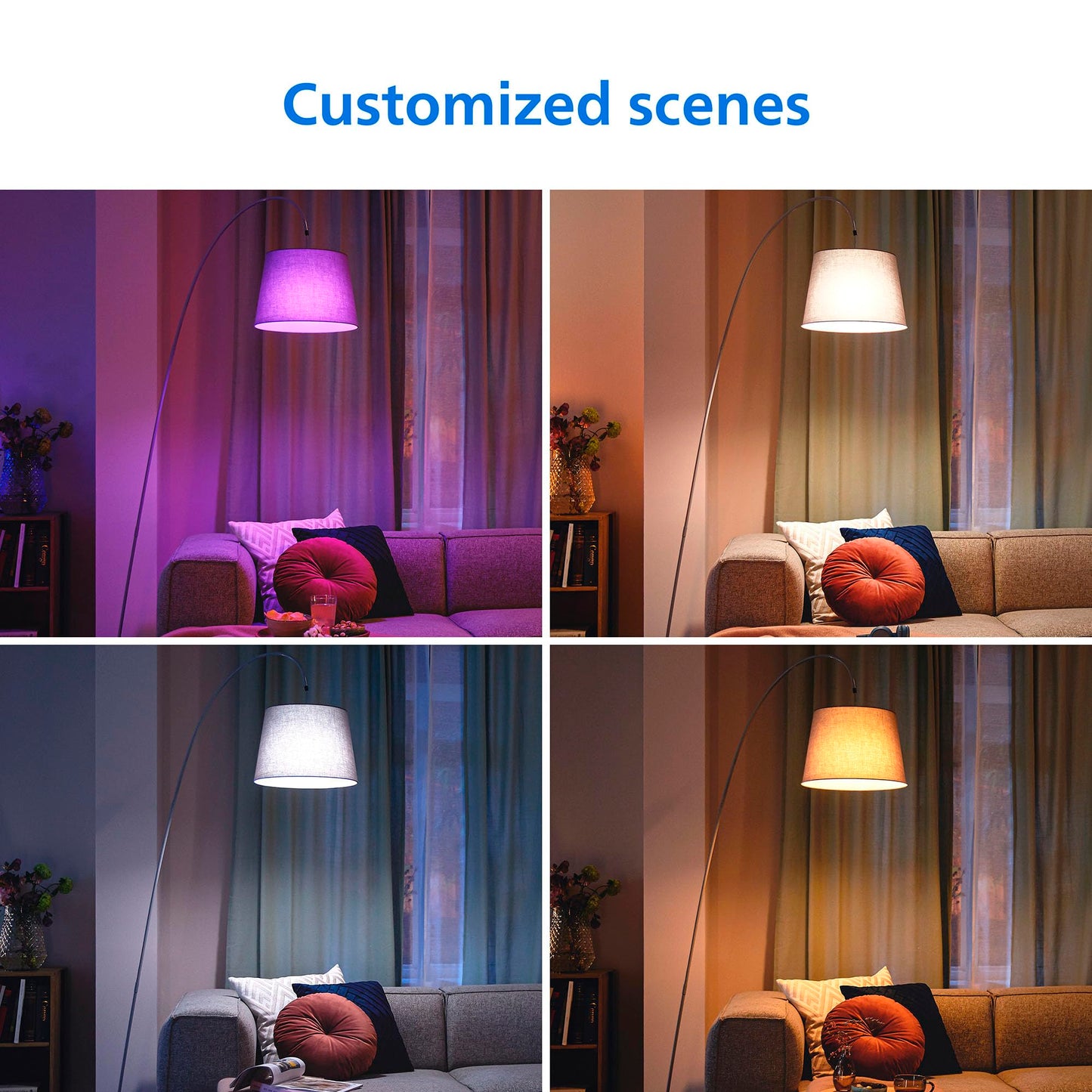 Smart Lighting Connected Light Bulbs (2 Count)