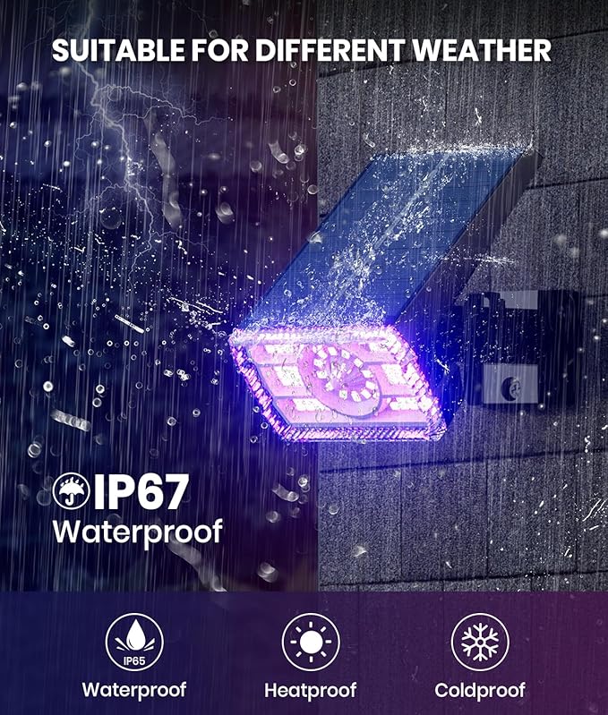 12 Pack - Solar Christmas Lights Outdoor Waterproof,6 Color Changing Spotlights &10 Modes, IP67 Waterproof,105° Adjustable Solar Spot Lights for Pathway/Garden/Yard/Patio/Landscape/Backyard Xmas Decor - Aura Lighting