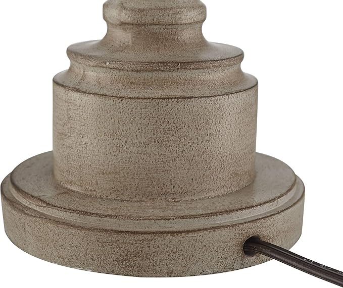 Regency Hill Bertie Traditional French Country Style Buffet Table Lamps 28" Tall Skinny Set of 2 Natural Candlestick Tall Skinny Cream Fabric Bell Shade Decor for Living Room House Home Entryway