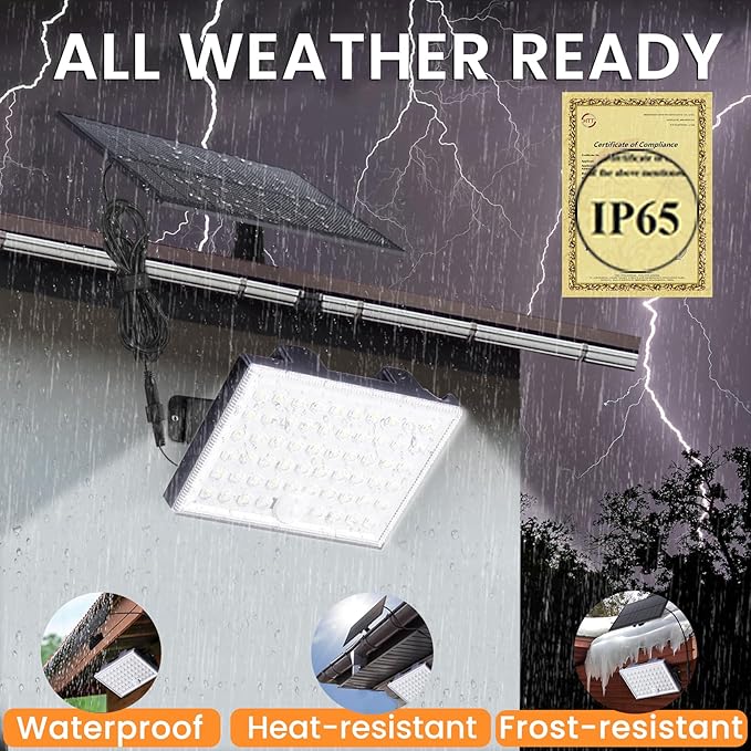 Solar Outdoor Lights, Remote Control Solar Motion Sensor Lights with 3 Modes, Waterproof Dusk to Dawn Powered Security Spot Lights for Outside Patio, Yard (Garage-4pack)