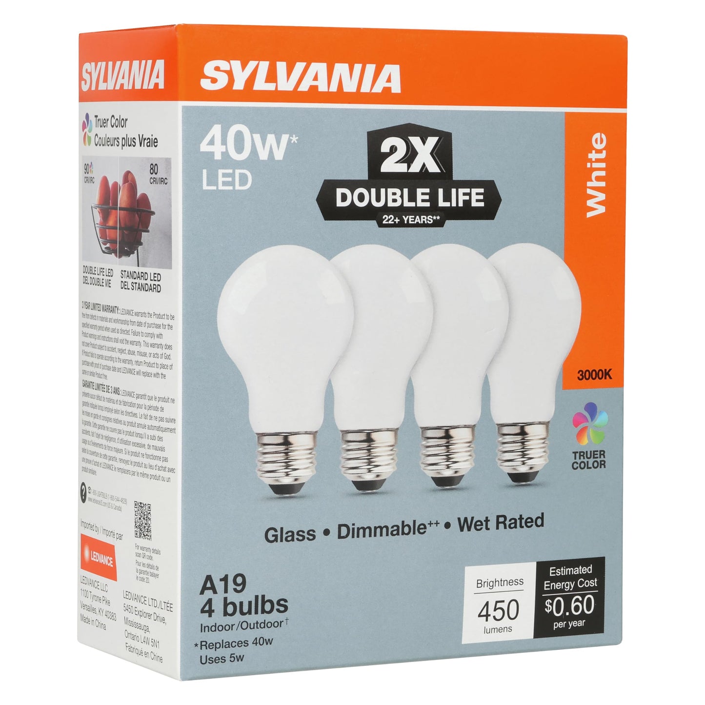 Sylvania Double Life LED Light Bulb (4 Count)