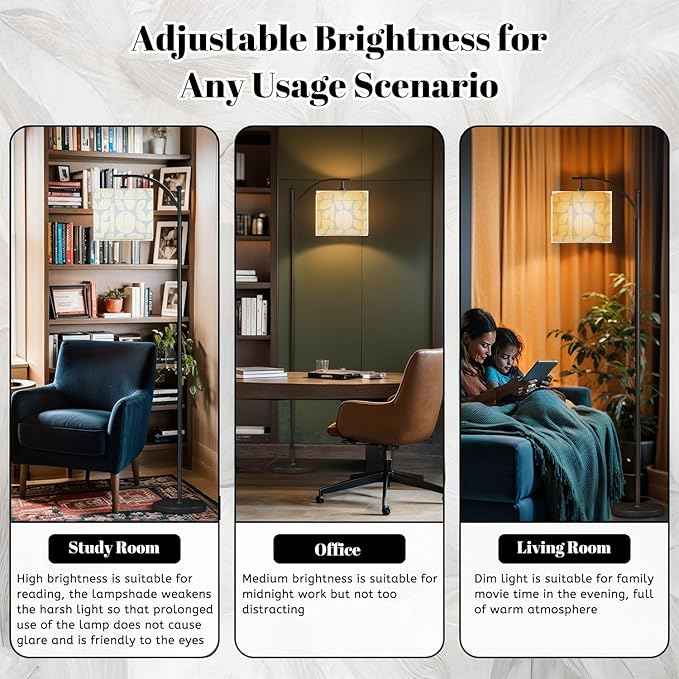 Floor Lamp Geometric Abstract White Semicircles Leaf Shapes Light Blue Arc Floor Lamp with Remote Modern Dimmable Standing Lamps for Living Room Bedroom Office Home Room Decor