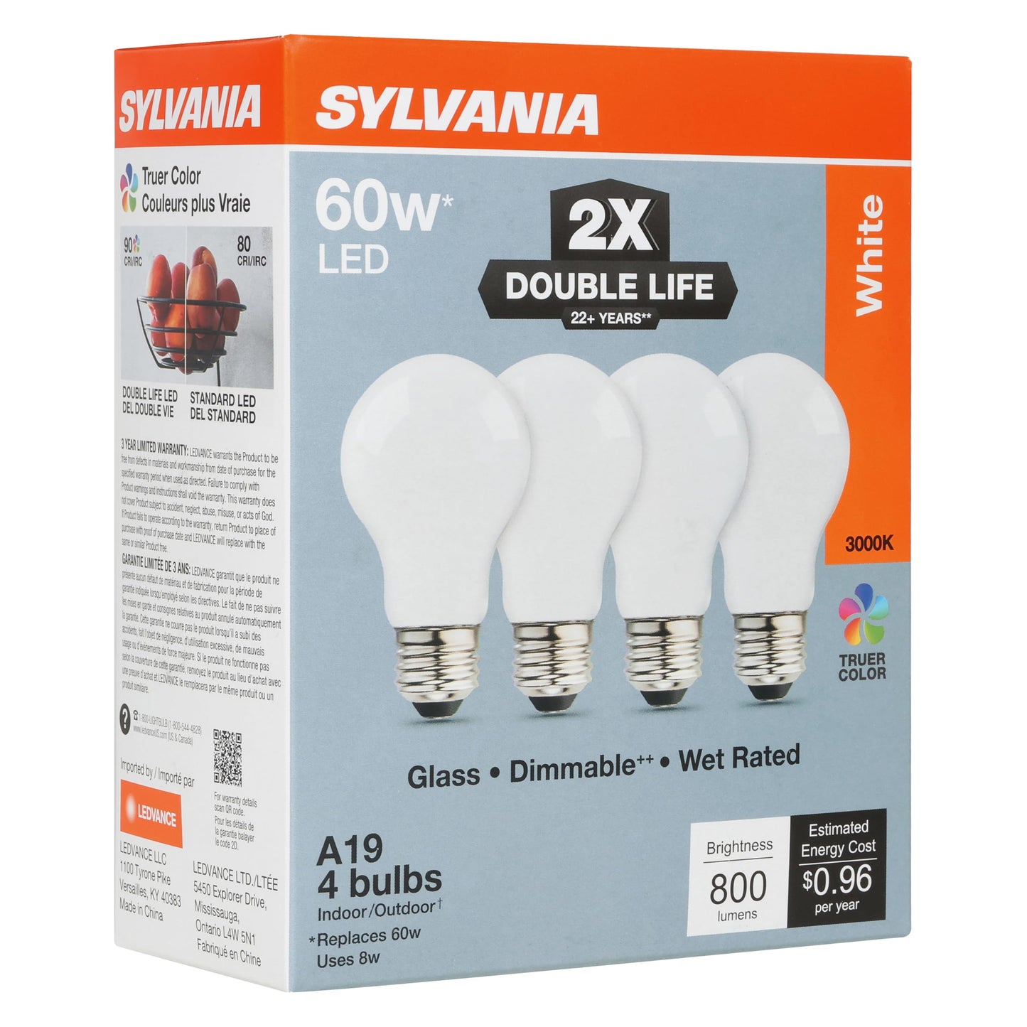 Sylvania Double Life LED Light Bulb (4 Count)