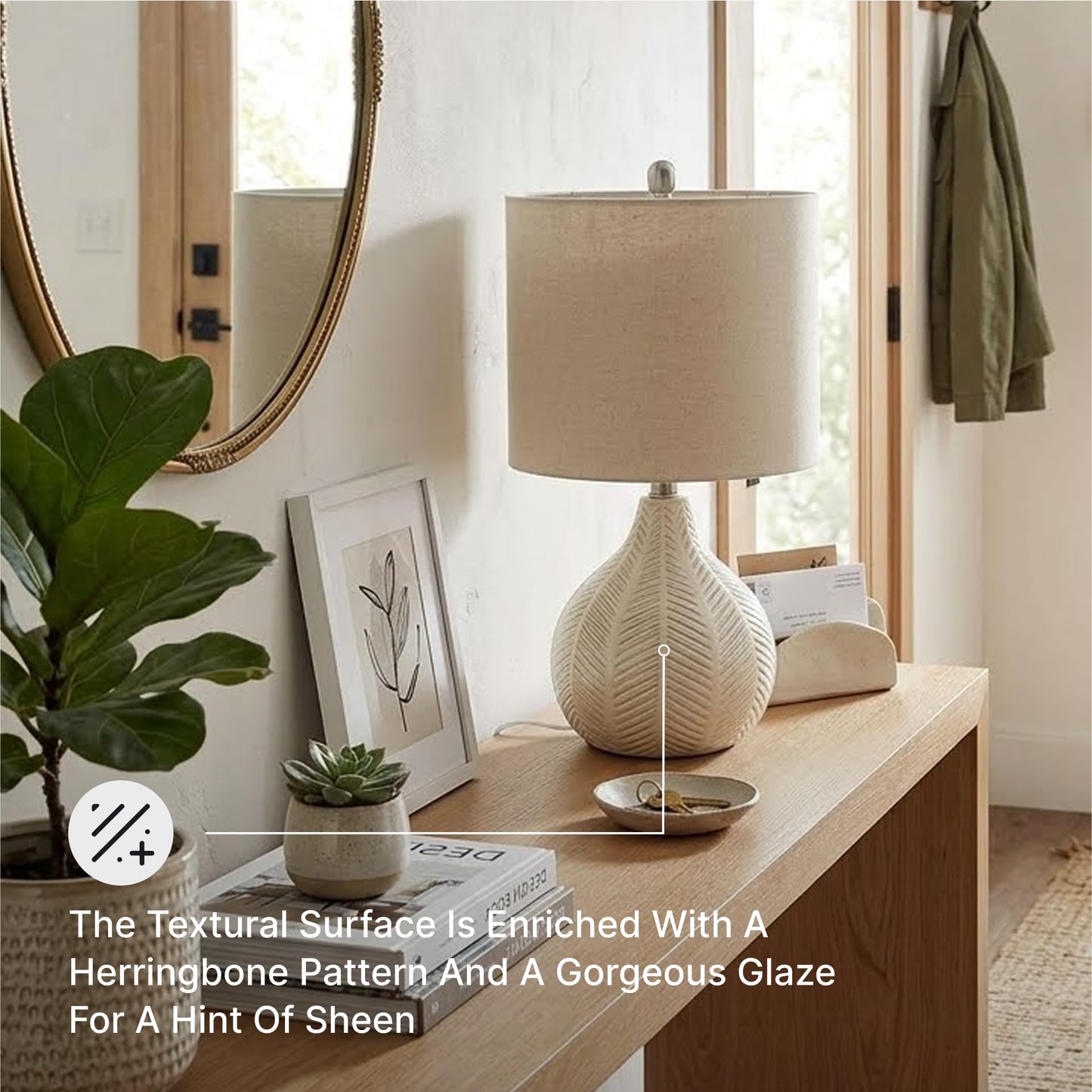 Rainermen Ceramic Table Lamp