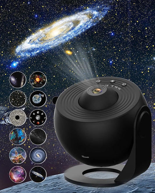 Galaxy Projector,13 in 1 Planetarium Star Projector with Solar System & Constellation, 360° Rotating Nebula Projector Lamp,Starry Sky Night Light Projector for Kids,Home Theater, Ceiling, Room Decor