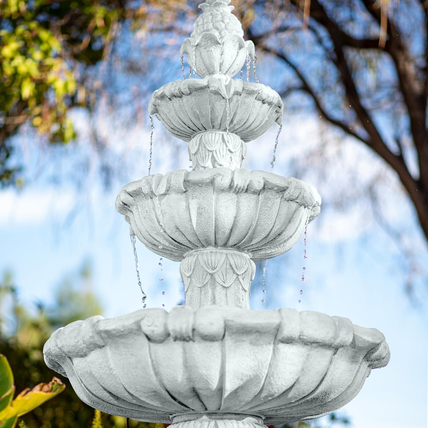 58.3" 3 Tier Outdoor Freestanding Water Fountain