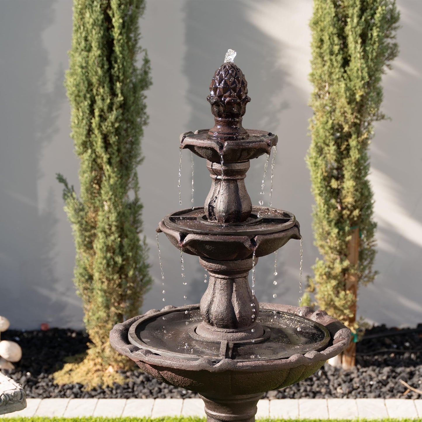 51" 3 Tier Outdoor Waterfall Fountain